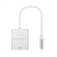 Nanocable Conversor USB-C a VGA. USB-C/M-VGA/H, Aluminio 10 cm