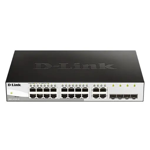 D-Link DGS-1210-16 switch Gestionado L2 Gigabit Ethernet (10/100/1000) 1U Negro