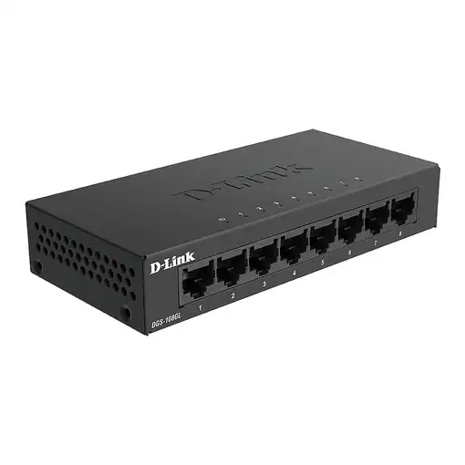 D-Link DGS-108GL No administrado Gigabit Ethernet (10/100/1000) Escritorio Negro