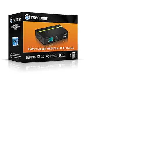 Trendnet TPE-TG44G switch No administrado Energía sobre Ethernet (PoE) Negro