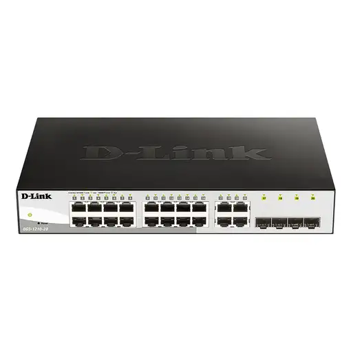 D-Link DGS-1210-20 switch Gestionado L2 Gigabit Ethernet (10/100/1000) 1U Negro