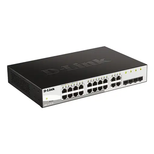 D-Link DGS-1210-20 switch Gestionado L2 Gigabit Ethernet (10/100/1000) 1U Negro