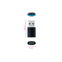 Nanocable Adaptador USB-A 3.1 a USB-C, USB-A/M-USB-C/H, Negro