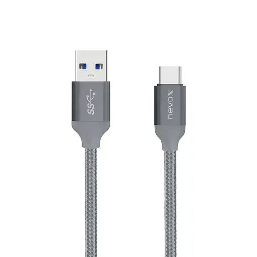 nevox 1480 cable USB USB 3.2 Gen 2 (3.1 Gen 2) 2 m USB A USB C Gris