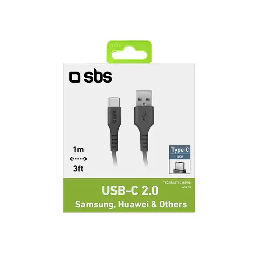 SBS TECABLETYC1KPOS cable USB USB 2.0 1 m USB A USB C Negro