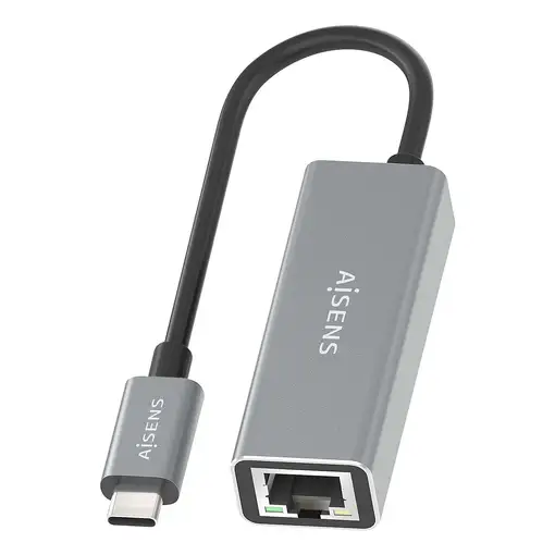 AISENS Conversor USB3.1 Gen1 USB-C a ethernet Gigabit 10/100/1000 Mbps, Gris, 15cm