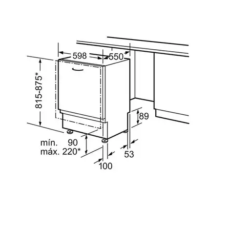 Lavavajillas 598 mm 12 place settings SMV41D10EU BOSCH