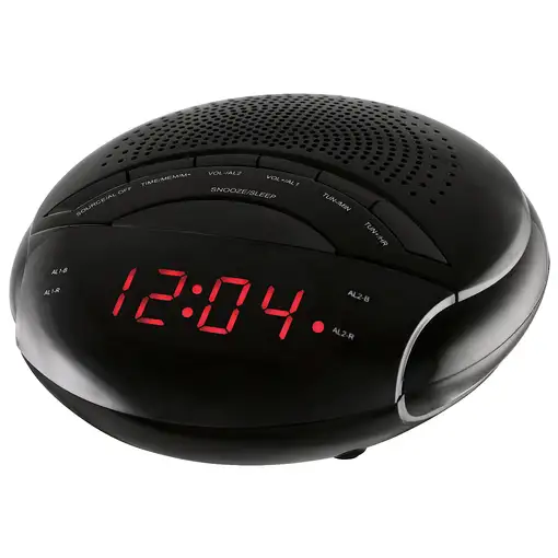 Nevir NVR-335DD radio Reloj Digital Negro