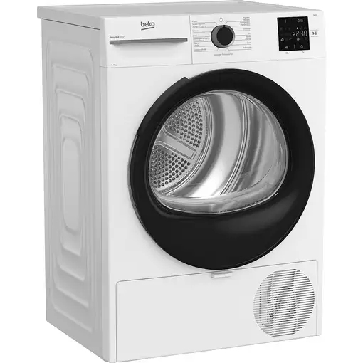 Secadora blanca de 9kg con bomba de calor, BM3T39220WB BEKO