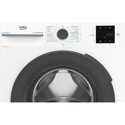 Lavadora carga frontal 8 kg 1151 RPM Blanco VBM3WFT38213WA BEKO
