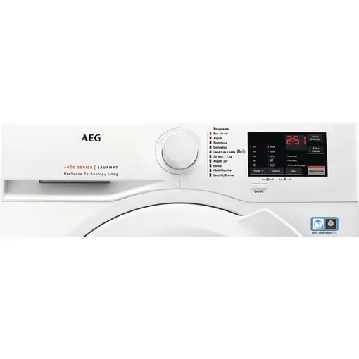 Lavadora carga frontal 10 kg 1351 RPM Blanco 914 915 507 AEG