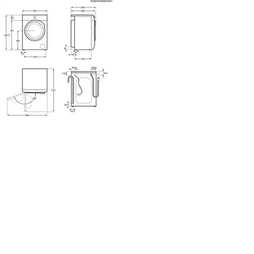 Lavadora carga frontal 10 kg 1351 RPM Blanco 914 915 507 AEG