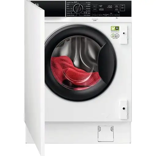 Lavadora carga frontal 8 kg 1351 RPM Blanco 914 580 412 AEG