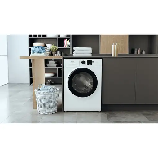 Lavadora carga frontal 8 kg 1151 RPM Blanco 869991638040 HOTPOINT