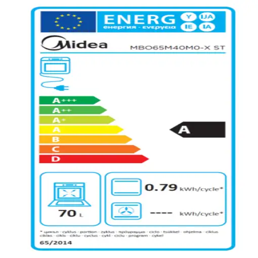 Horno 70 L Negro MBO65M40M0-X ST MIDEA