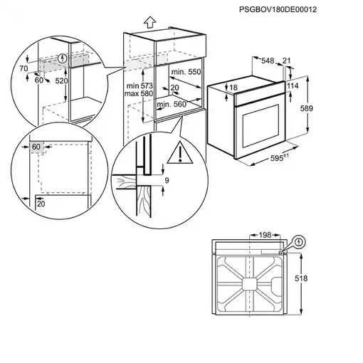 Horno Acero inoxidable 76766 949 498 201 ELECTROLUX