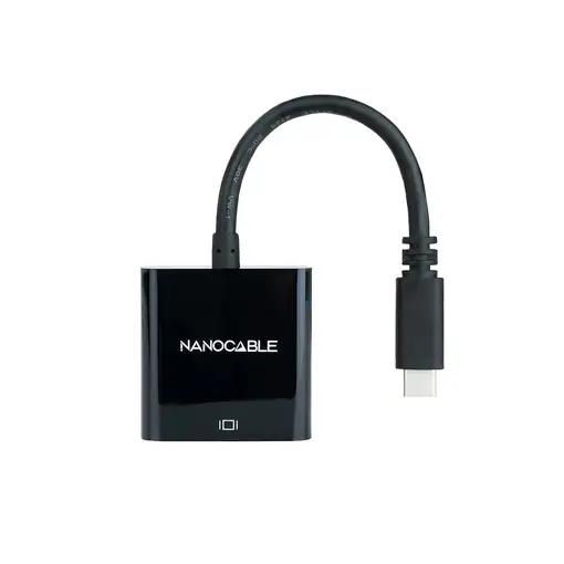 Nanocable Conversor USB-C a HDMI 4K, USB-C/M-HDMI/H, Negro, 15 cm