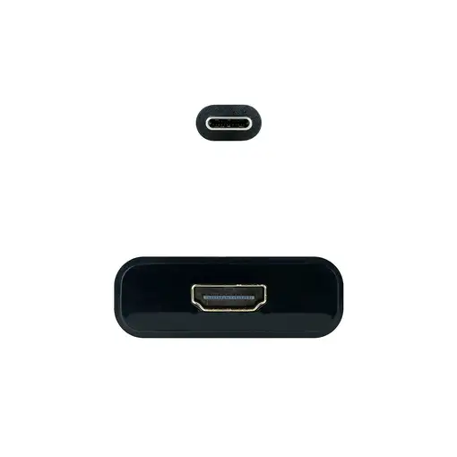 Nanocable Conversor USB-C a HDMI 4K, USB-C/M-HDMI/H, Negro, 15 cm