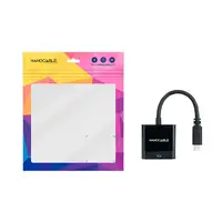 Nanocable Conversor USB-C a HDMI 4K, USB-C/M-HDMI/H, Negro, 15 cm