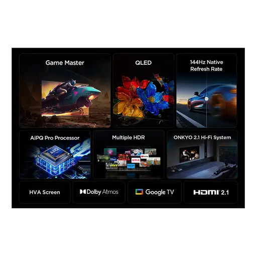 Televisor QLED 98" 4K Ultra HD Metálico Smart 98P8K TCL