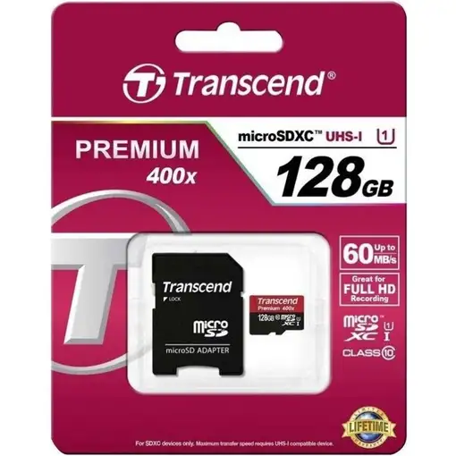 Transcend TS64GSDU3 128 GB MicroSDHC MLC Clase 10