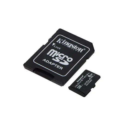 Kingston Technology Tarjeta 8GB microSDHC Industrial C10 A1 pSLC + adaptador SD