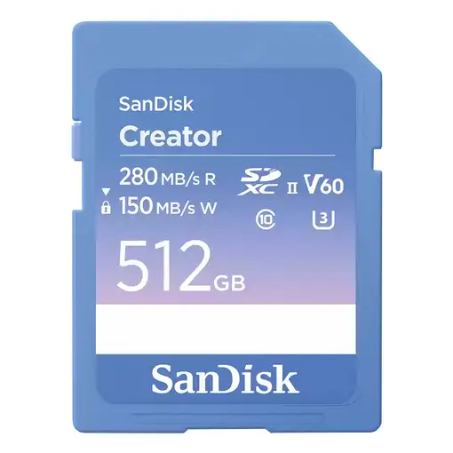 SanDisk Creator 512 GB SDXC UHS-II Clase 10