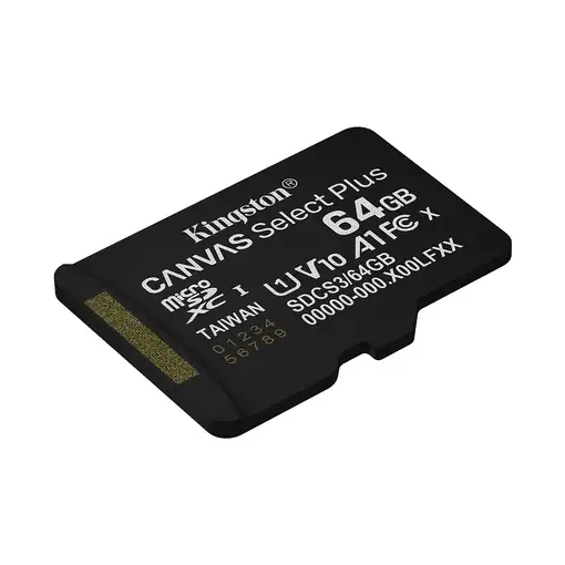 Kingston Technology 64GB microSDXC Canvas Select Plus Gen3 100MB/s