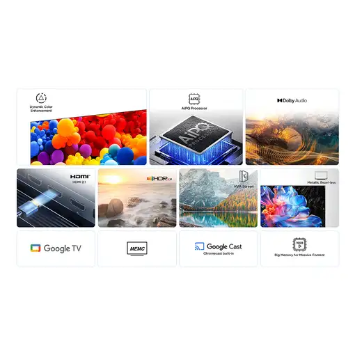 Televisor LED 65'' 4K Ultra HD Negro Smart 65P6K TCL