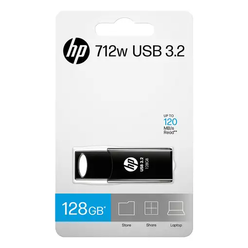 HP 712w unidad flash USB 128 GB USB tipo A 3.2 Gen 1 (3.1 Gen 1) Negro