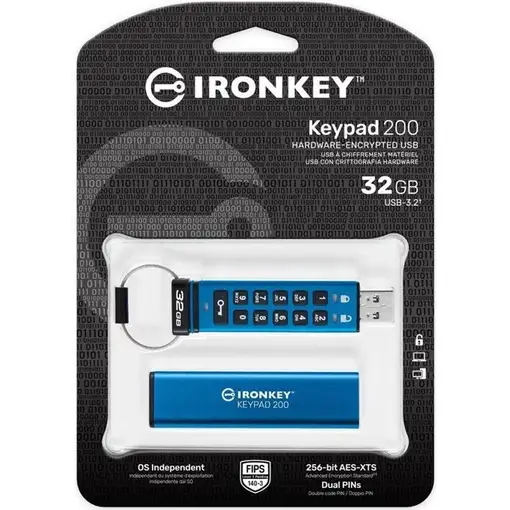 Kingston Technology IronKey Keypad 200 de 32 GB, FIPS 140-3