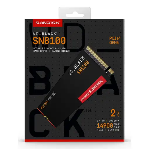 Western Digital Black WD_BLACK SN8100 NVMe 2 TB M.2 PCI Express 5.0 TLC 3D NAND