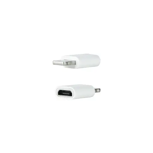 Nanocable Adaptador Lightning a Micro USB, Lightning/M-Micro B/H Blanco
