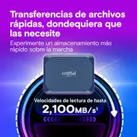 Crucial X10 2 TB USB Tipo C USB 3.2 Gen 2x2 Azul