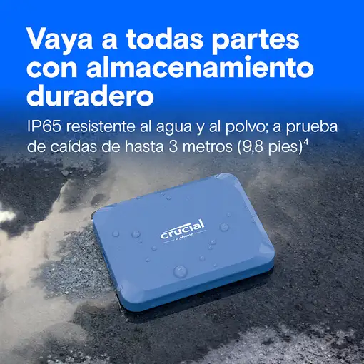 Crucial X10 2 TB USB Tipo C USB 3.2 Gen 2x2 Azul