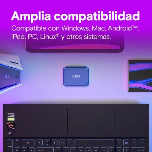 Crucial X10 2 TB USB Tipo C USB 3.2 Gen 2x2 Azul