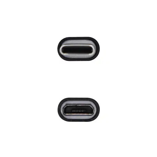 AISENS Mini Adaptador USB-С USB 2.0, Tipo Micro-B/H-USB-С/M, Negro