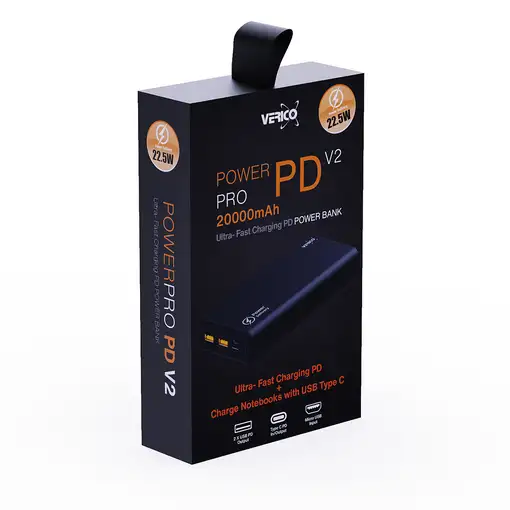 Verico Power Pro PD Polímero de litio 20000 mAh Negro