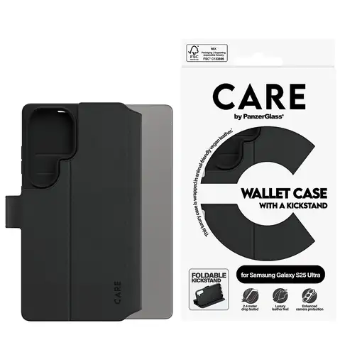 PanzerGlass CARE by ® Feature Wallet Case w. Kickstand Samsung Galaxy S25 Ultra