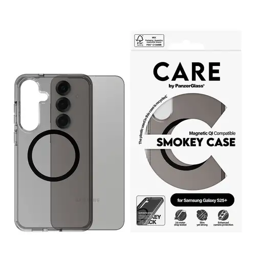 PanzerGlass CARE by ® Flagship Case Urban Combat Smokey w. Black Qi
