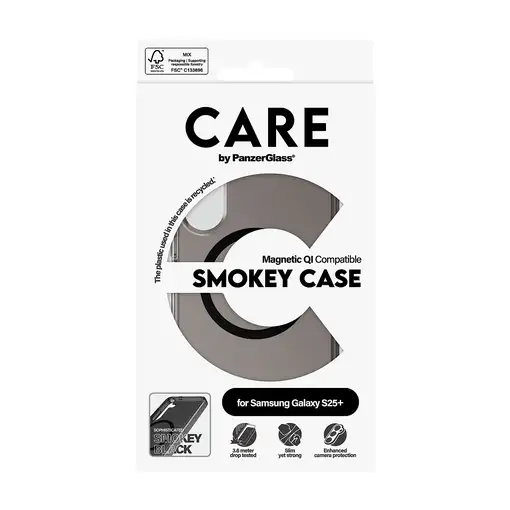 PanzerGlass CARE by ® Flagship Case Urban Combat Smokey w. Black Qi