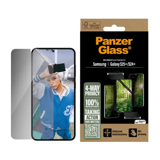 PanzerGlass ® ECO MATRIX 4-way Privacy Screen Protector Samsung Galaxy S25+ | S24+