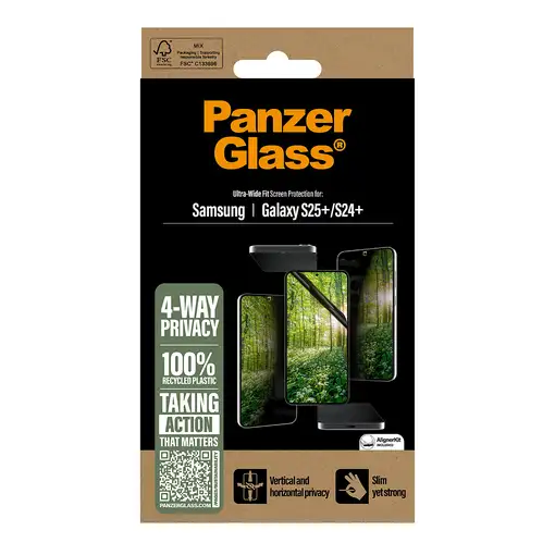 PanzerGlass ® ECO MATRIX 4-way Privacy Screen Protector Samsung Galaxy S25+ | S24+