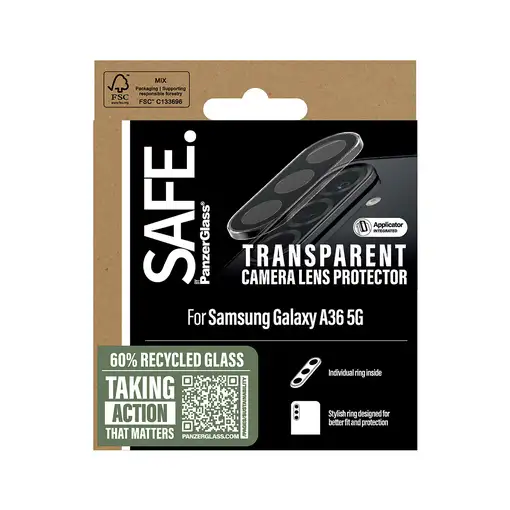 PanzerGlass SAFE. by ® Camera Lens Protector Transparent Samsung Galaxy A36 5G Pro