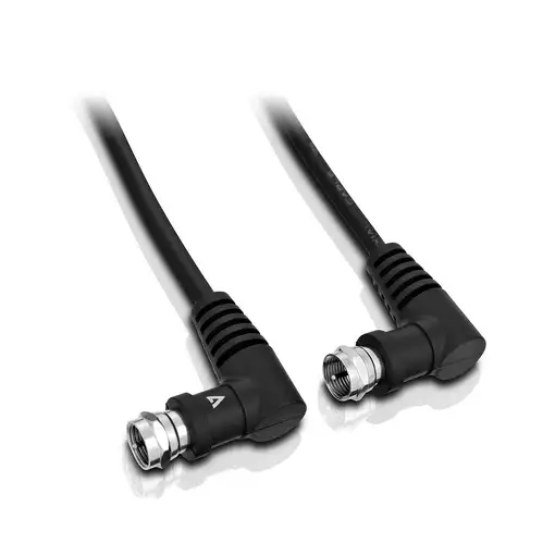 V7 Cable negro coaxial con conector coaxial macho a coaxial macho 3m