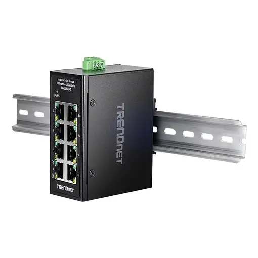 Trendnet TI-ELC80 switch No administrado Fast Ethernet (10/100) Negro
