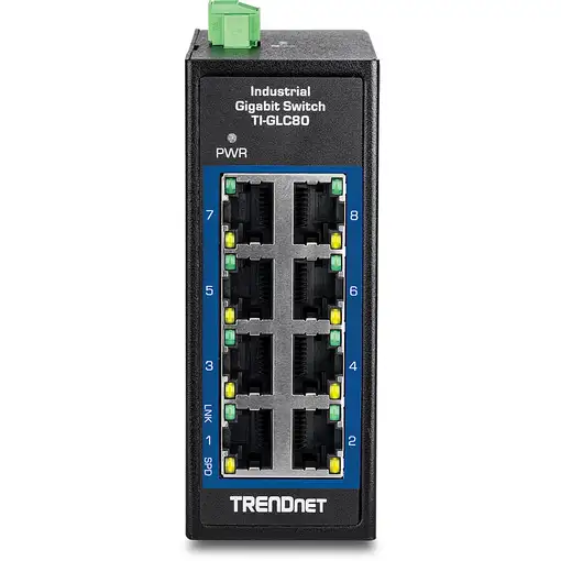 Trendnet TI-GLC80 switch No administrado Gigabit Ethernet (10/100/1000) Negro