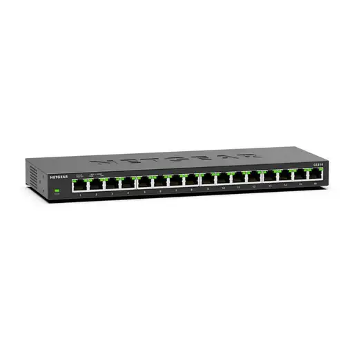 NETGEAR GS316 No administrado L2 Gigabit Ethernet (10/100/1000) Negro