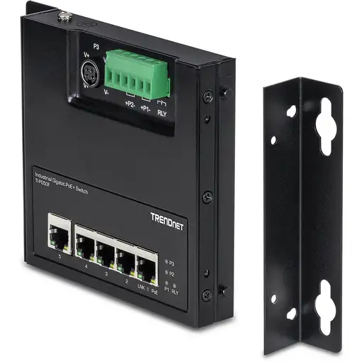 Trendnet TI-PG50F switch No administrado Energía sobre Ethernet (PoE) Negro
