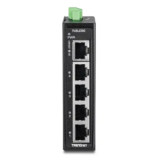 Trendnet TI-ELC50 switch No administrado Fast Ethernet (10/100) Negro